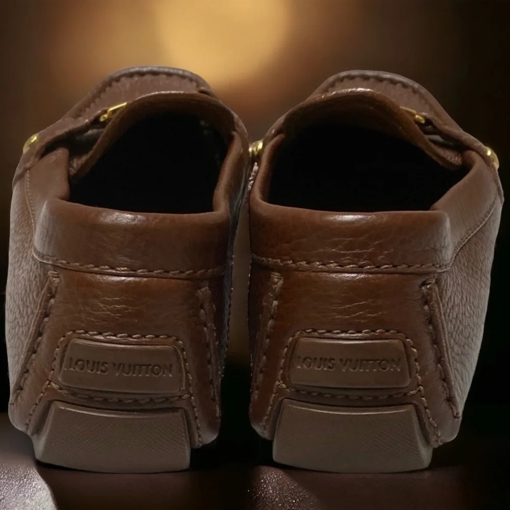 Louis Vuitton brown leather loafers/flats, 35.5 or 5.5 U.S. - Picture 4 of 11